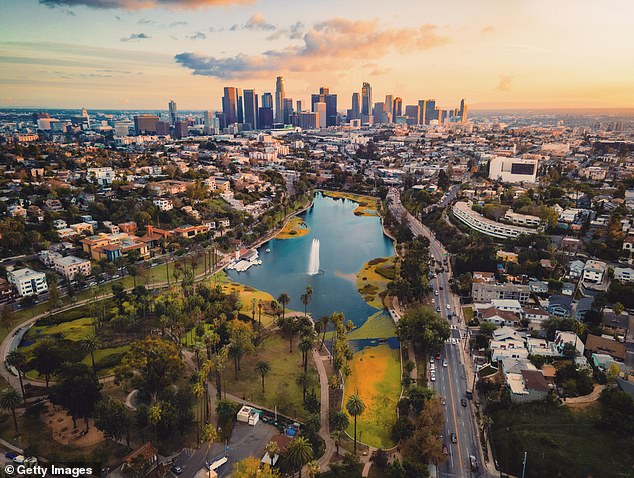 Galloway grew up in Los Angeles, pictured, and says many of his successes in business and life began with being born there.