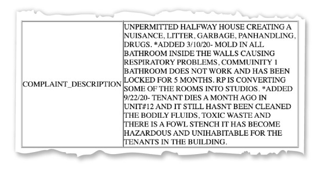 Code enforcement complaints for single family homes in San Jose.