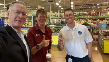 Department Head and Center for Occupational Health Director Mark Benden, PhD (left), and center project manager Martha Parker, MS, and former student Eric Weiss.