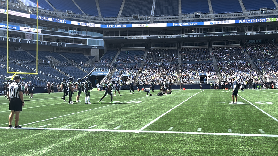 Seattle Seahawks Football Fest practice 2024...