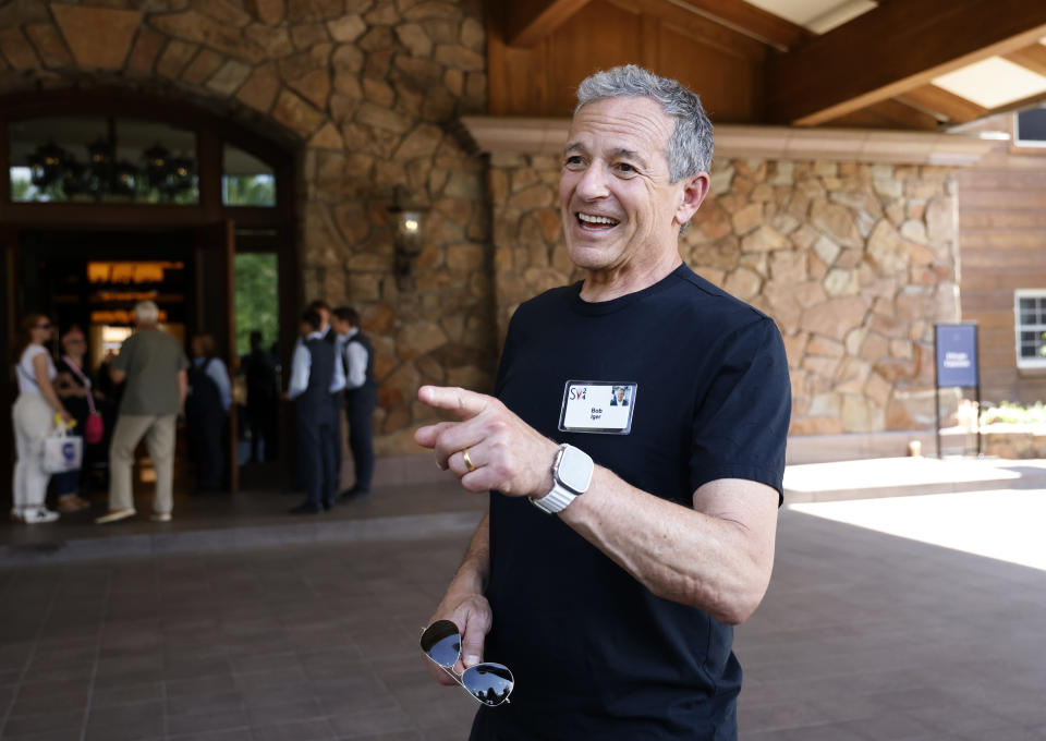 SUN VALLEY, IDAHO - JULY 9: Bob Iger, CEO of The Walt Disney Company, arrives at the Allen & Company Conference in Sun Valley on July 9, 2024 in Sun Valley, Idaho.  The annual conference organized by the investment firm Allen & Co brings together some of the world's richest and most powerful people from the media, finance, technology and political sectors at the Sun Valley Resort for a gathering that all week special.  (Photo by Kevork Djansezian/Getty Images)