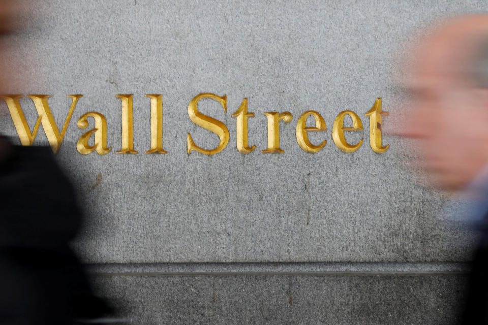 Stocks fell on Monday on Wall Street worries about the health of the US economy and interest rate hikes from the Bank of Japan.  REUTERS/Shannon Stapleton/File Photo